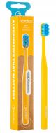 Зубная щетка Nordics Premium 6580 оранжевая с голубой щетиной мягкая