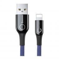 Кабель BASEUS C-shaped Light Intelligent power-off Cable for iP 2.4 A 1 м Blue (CALCD-03)