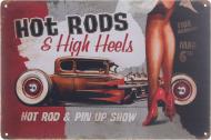 Табличка жестяная печатная Hot rods 20x30 см разноцветный Табличка жестяная печатная Hot rods 20x30 см разноцветный