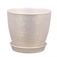 Горшок керамика ВК 13 см круглый белый 1 л