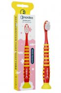 Зубная щетка детская Nordics Premium Kids Rocket 10500 Super Soft красная с желтым мягкая