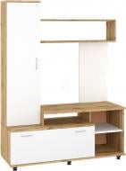 Стенка Аляска 1160х1550х420 Пехотин белый/дуб тахо