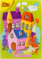 Набор цветного картона А5 7 цветов 14 л. 175099 Olli