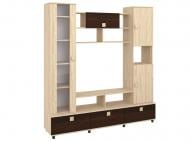 Стенка Верона 1600х1935х400 дуб сонома / орех Пехотин орех