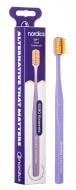 Зубная щетка ортодонтическая Nordics Premium Ortho 6580 для брекетов, ретейнеров и фиолетовых элайнеров с желтой щетиной мягкая