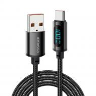 Кабель Essager Enjoy LED Digital Display USB Charging Cable 7A USB A to Type C 2 м черный (EXCT-XYA01-P)