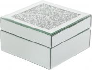 Сундучок Сияние 13х6х13 см серебристый