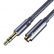 Кабель акустический Essager Monster Headphone Extension Cable Jack 3.5mm Audio Aux Cable 2 м серый (EYPY35-MYA0G)