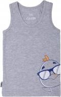 Майка детская для мальчиковдетские GABBI Пингвин р.104 серый меланж 10802 Майка детская для мальчиковдетские GABBI Пингвин р.104 серый меланж 10802