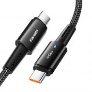 Кабель Essager Sunset 100W USB charging&data cable Type-C to Type-C 0,5 м чорний (EXCTT1-CGB01)