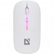 Мышка беспроводная Defender Coda MB-261 Bluetooth+2.4 ГГц 3 кн. 1600 dpi, 300mAh white (52262)