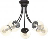 Світильник стельовий Accento lighting Oleander ALKK-GH96284-5 5x40 Вт E14 чорний