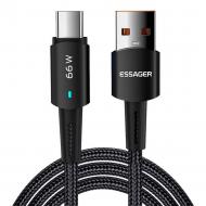 Кабель Essager Sunset Type-C to USB 6A 3 м черный (EXCT-CGC01)