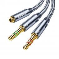 Адаптер Essager Аудио Teana Headphone Audio Splitter 0,25 м серый (EYPS35-TLB0G)