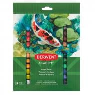 Набір акрилових фарб Academy 24 кольори 12 мл Derwent