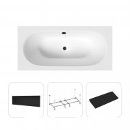 Ванна акриловая Helmken Vienna 04819F0N62 159,5х75 см комплект 4 в 1