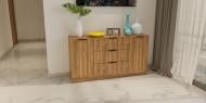 Комод ViANT Сити 4 3Ш2Д 1300x800x375 мм дуб барокко янтарный/дуб барокко янтарный
