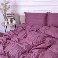 Комплект постельного белья Satin Stripe 30-0008 Smoky Pink 220х240 см King Size темно-розовый MirSon