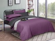 Комплект постельного белья Satin Stripe 30-0009+30-0012 Violetta 200х220 см черный/фиолетовый MirSon