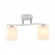 Люстра Miorro Calista 400х110х220 мм металл/стекло 2x40 Вт E27 белый/хром 51-311-113