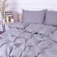 Комплект постільної білизни Satin Stripe 30-0010 Light Gray 143х210 см світло-сірий MirSon