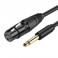 Кабель микрофонный UGREEN AV131 Jack 6.3 мм to XLR Female AV Cable 5 м черный (20721)