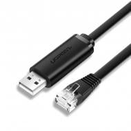 Дата-кабель UGREEN CM204 USB-A to RJ45 Console Cable 1 м черный (50773)