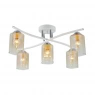 Люстра Miorro Rocco 600х600х240 мм метал/скло 5x40 Вт E27 білий/хром 51-311-129