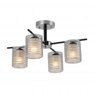 Люстра Miorro Bruno 515х515х265 мм метал/скло 4x40 Вт E27 чорний 51-311-131