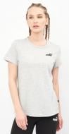 Футболка Puma ESS SMALL LOGO TEE LIGHT GRAY HEATHER 58677604 р.M серый