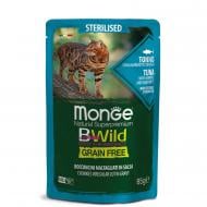 Корм влажный беззерновой для котов Monge тунец креветками и овощами 85 г