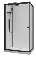 Душовий бокс ScandiSPA RAN BLACK 1100x800, скло проз. 5 мм, проф. чорний
