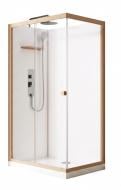 Душевой бокс ScandiSPA RAN GOLD 1100x800 x1975, стекло проз. 5мм, проф. золото алюм.