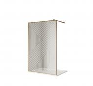 Стенка душевая ScandiSPA GERD GOLD 1200x2000, стекло прозрачное 6мм, проф. золото алюм