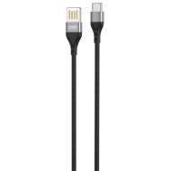 Кабель Xo NB188 2.4A Double-Sided Pluggable USB Cable for Type-C 1 м grey (6920680879700)