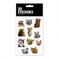 Набор стикеров 3D Tattooshka "Fanny cats mems" Набор 11 стикеров