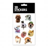 Набор стикеров 3D Tattooshka "Собаки мемы сет 1" Набор 9 стикеров
