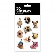 Набор стикеров 3D Tattooshka "Собаки мемы сет 2" Набор 9 стикеров