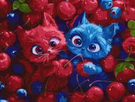 Картина по номерам Ягодные пушистики ©art_selena_ua Ideyka