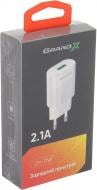 Зарядное устройство Grand-X CH-17W 1USB 5V 2,1 White