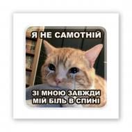 Стикер 3D Tattooshka 3D-стікер "Одинокий кот" Стикер 3D Tattooshka 3D-стікер "Одинокий кот"