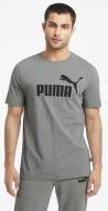 Футболка Puma ESS LOGO TEE MEDIUM GRAY HEATHER 58666603 р.L серый