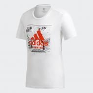 Футболка Adidas FAST GFX Tee FJ4997 р.2XL белый