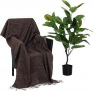 Плед Осло цвет в ассортименте 130x190 см коричневый Vladi