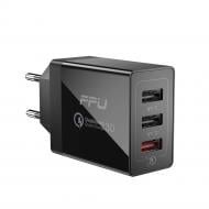 Зарядное устройство Essager Fangbo QC3.0 USB-A (QC+Dual 2.4A) EU Black (ECTQC3-FBB01)