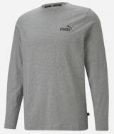 Футболка Puma ESS SMALL LOGO LONGSLEEVE TEE MEDIUM GRA 58667203 р.XL серый