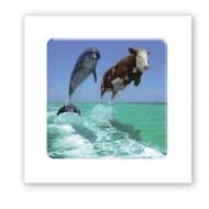 Стикер 3D Tattooshka "Два Дельфина"