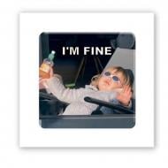 Стикер 3D Tattooshka "I'm fine"