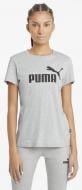 Футболка Puma ESS LOGO TEE LIGHT GRAY HEATHER 58677404 р.S серый