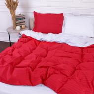 Комплект постельного белья Satin Stripe 30-0018+30-0001 Feinarina 220х240 см красный/белый MirSon